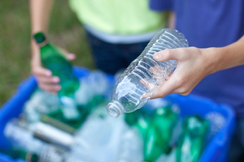 Business representatives discussing waste management plans